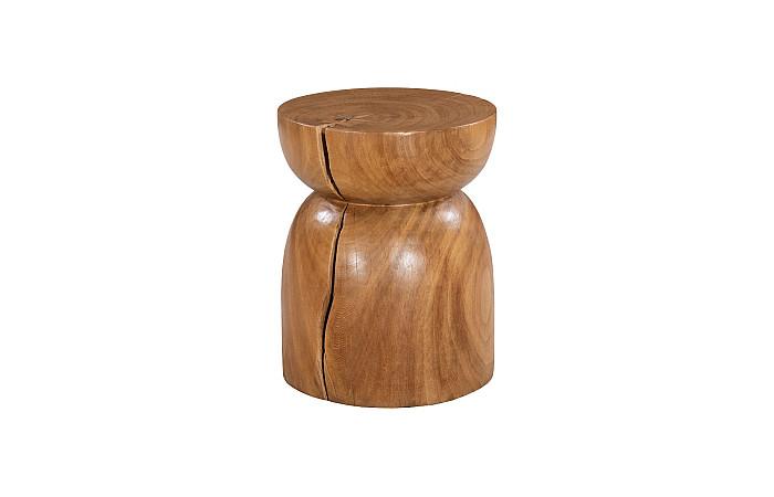 Wood Hourglass Stool