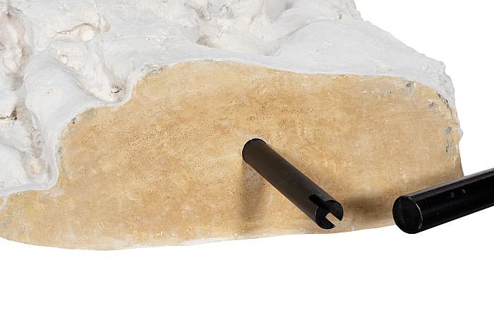 Colossal Cast Stone Sculpture, Single Hole, Roman Stone