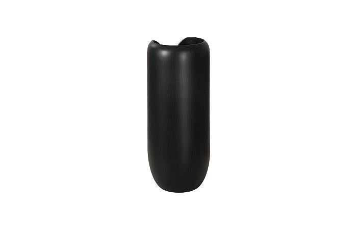 Interval Wood Vase, Black, Medium
