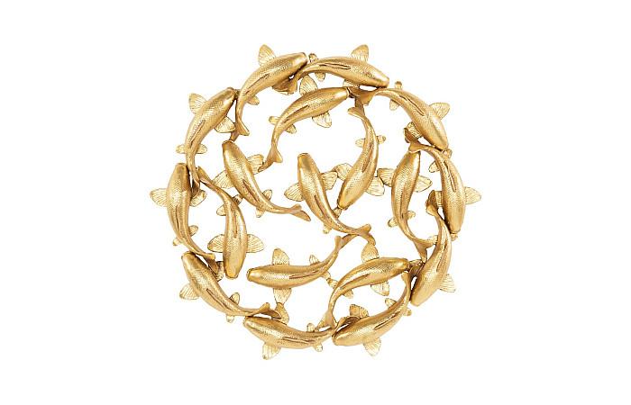 Koi Wall Art, Gold Leaf, Small