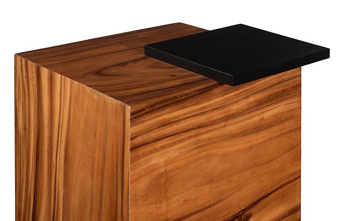 Plateau Side Table, With Shelf