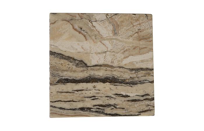 Onyx Side Table, Stainless Steel Base