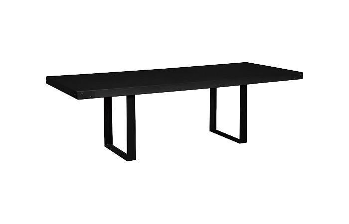 Industrial Concrete Dining Table, Black U Legs