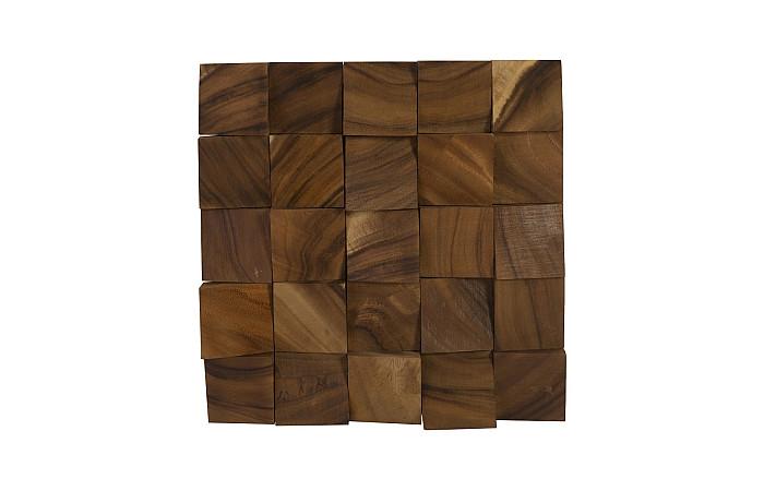 Blocks Wall Tile, Chamcha Wood, Natural