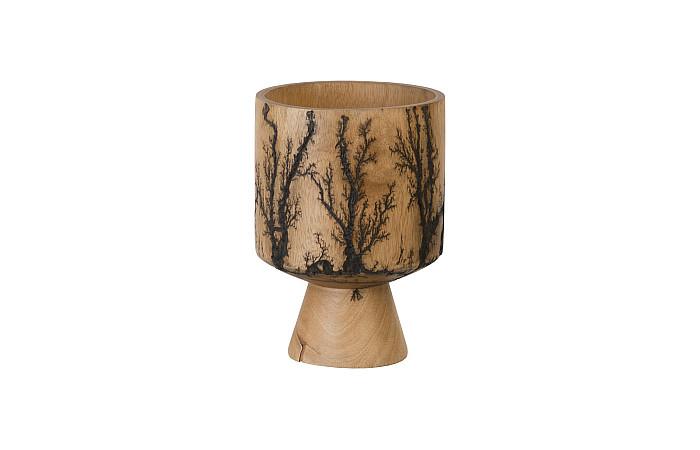Lightning Vase, Mango Wood, Cup Shape