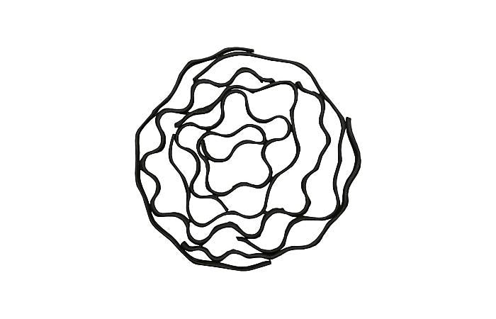 Vine Wall Flower, Black, Small