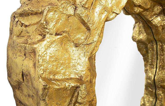 Rock Pond Mirror, Gold Leaf