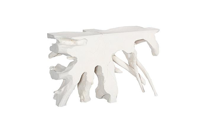 Contour Cast Root Console, White Stone