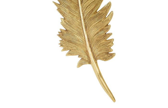 Feathers Wall Art, Large, Gold Leaf, Set of 2