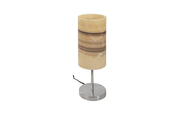 Onyx Lamp, Cylindrical, Zebra