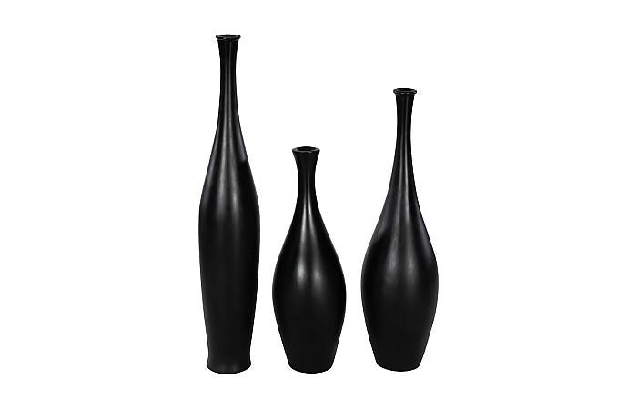 Trumpet Vase, Medium, Matte Black