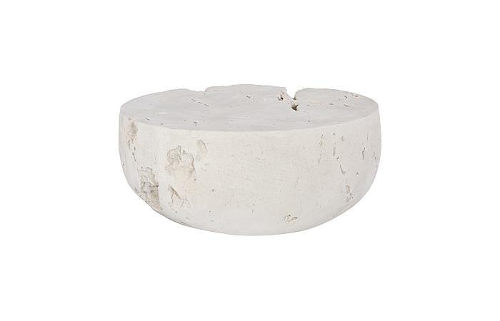 Cast Cheese Stone Coffee Table, Round, Roman Stone