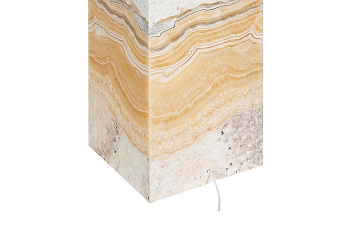 Onyx Lamp Pedestal, Square, Zebra