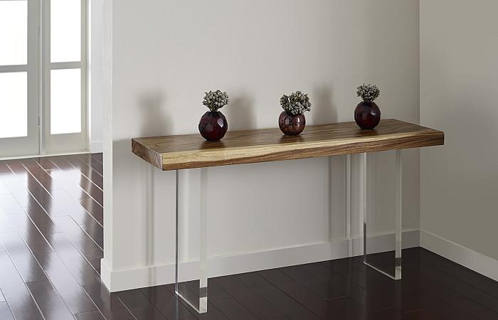 Floating Console Table, Acrylic Legs