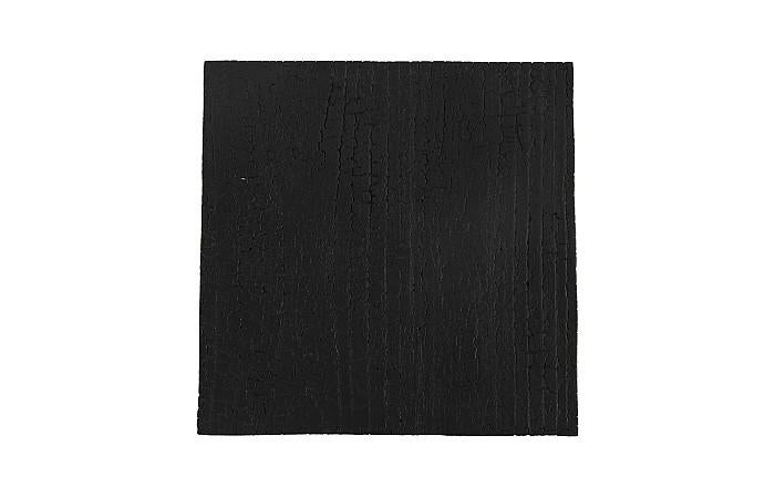 Scorched Side Table, Black and Gold Leaf