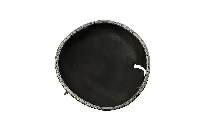 Graven Table Top Bowl, Black and Stainless Steel