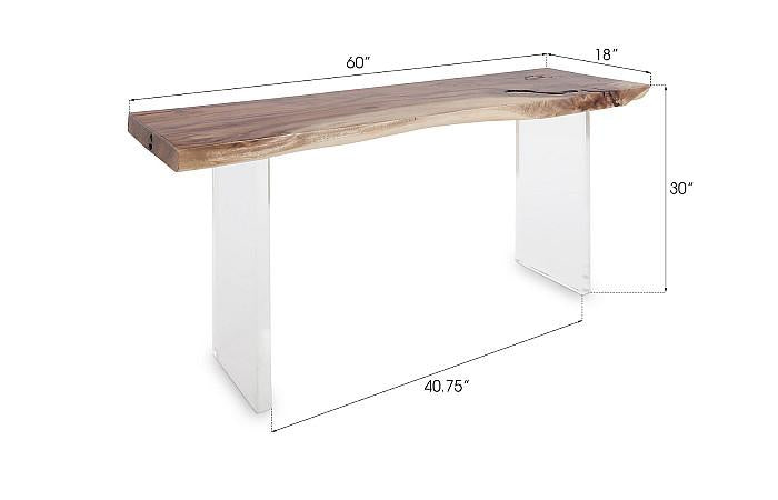 Floating Console Table, Acrylic Legs