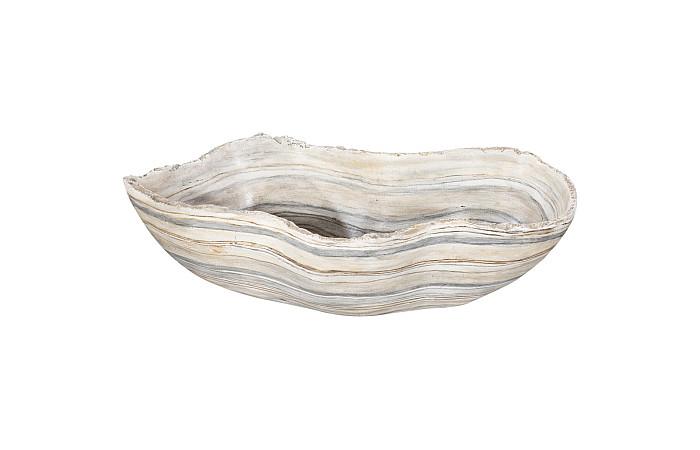Cast Gray Onyx Bowl, Faux Finish, Small