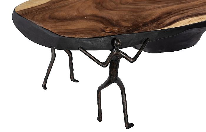 Atlas Coffee Table, Burnt Edges, Chamcha Wood/Metal, Natural