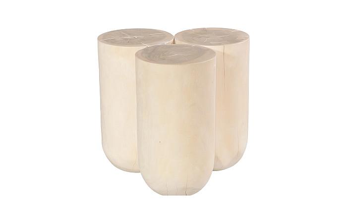 Triflora Side Table, Bleached, Small