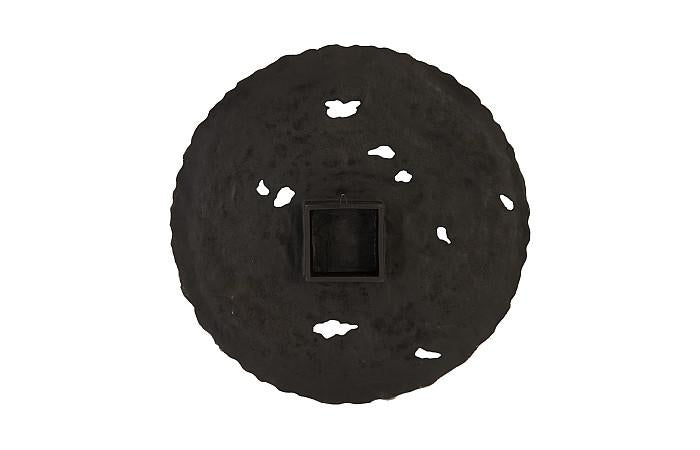 Molten Wall Disc, Large, Silver Leaf