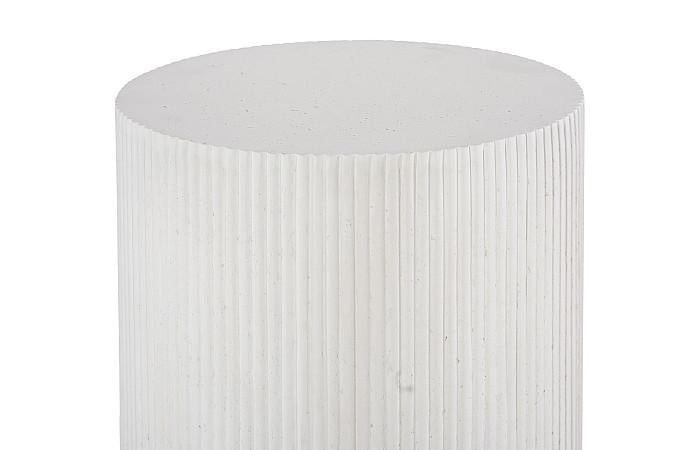 Groovy Pedestal, White Stone