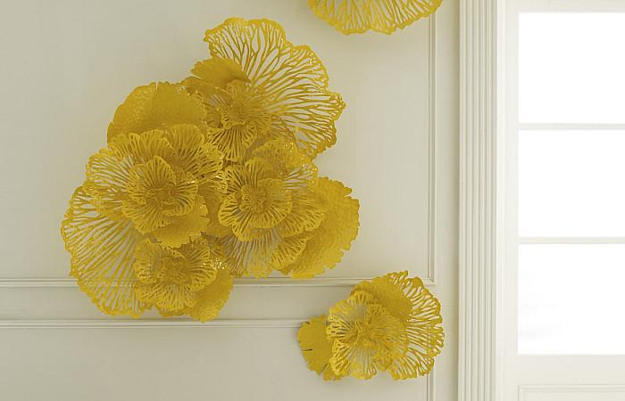 Flower Wall Art, Large, Dandelion, Metal