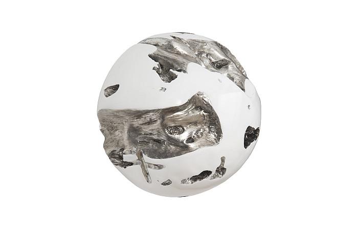 Cast Root Wall Ball, Silver Leaf, White, LG