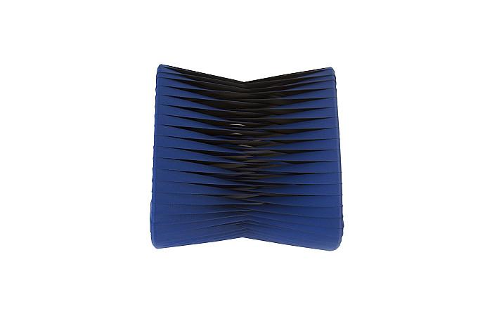 Seat Belt Ottoman, Blue/Black