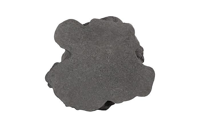 Log Side Table, Charcoal Stone