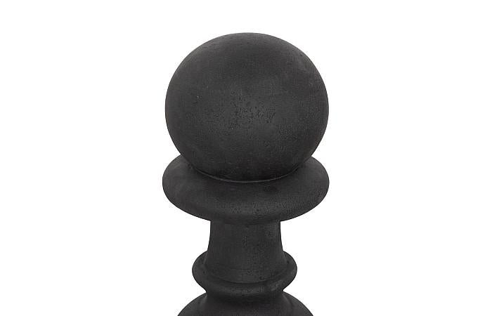 Pawn Chess Sculpture, Cast Stone Black, Small