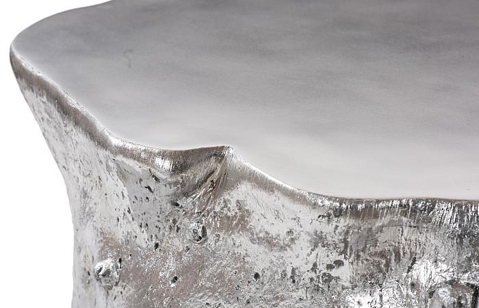 Log Coffee Table, Silver Leaf
