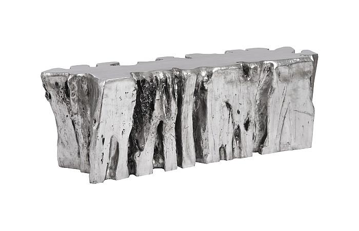 Freeform Root Bench, Silver Leaf