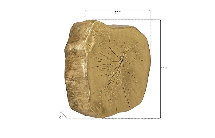 Log Wall Tile, Gold Leaf