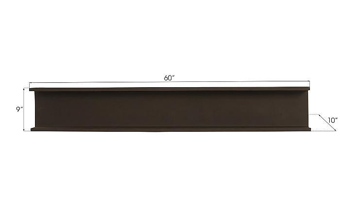 I-Beam Wall Shelf, Rust