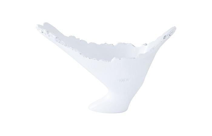 Burled Vase, Glossy White