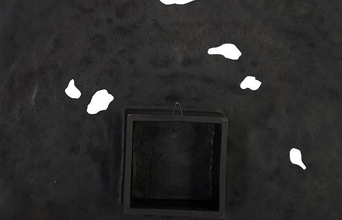 Molten Wall Disc, Large, Silver Leaf