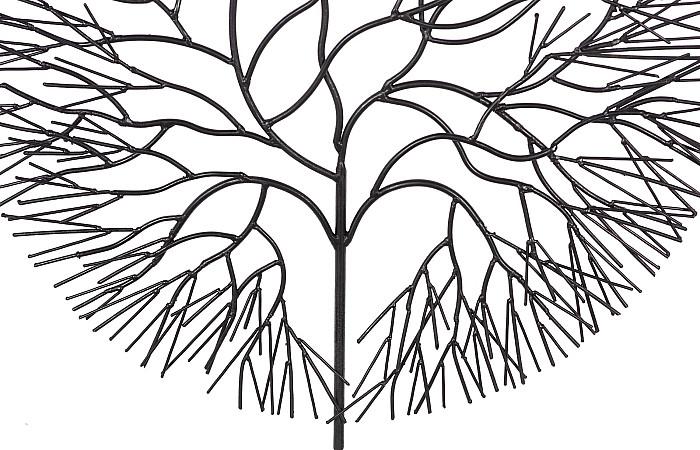 Wire Tree Wall Art, Medium, Circle, Metal, Black