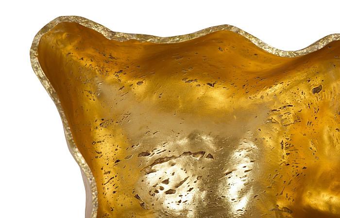 Cast Wall Onyx Bowl, Gold Leaf, Large