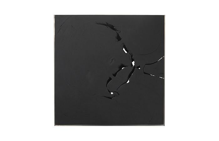 Burnt Cube Side Table, Chamcha Wood, Stainless Steel Base