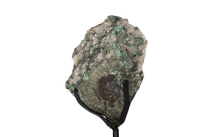 Emerald Sculpture, Metal Base