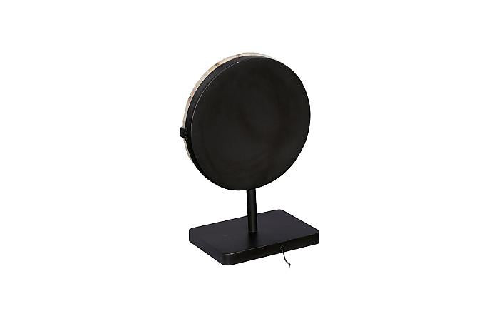 Onyx Lamp, Round Black Base