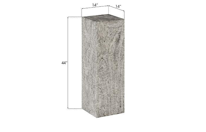 Prism Pedestal, Large, Gray Stone