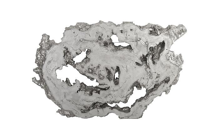 Burled Root Wall Art, Large, Silver Leaf