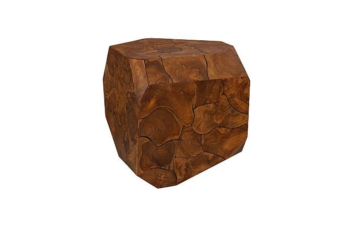 Prism Dining Table Base With 48" Dia Round Glass, Natural