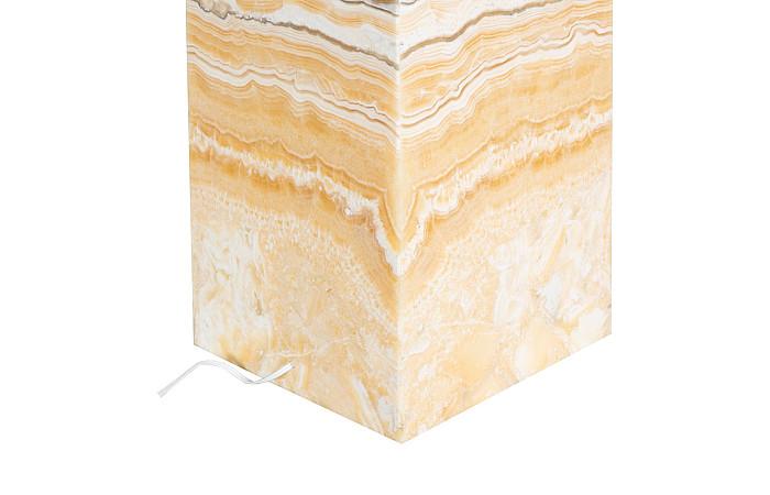 Onyx Lamp Pedestal, Square, Zebra