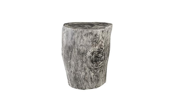 Stump Stool, Gray Stone