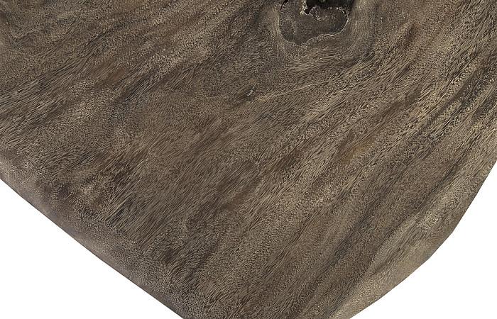 Skipping Stone Coffee Table, Brown Stone, Forged Legs