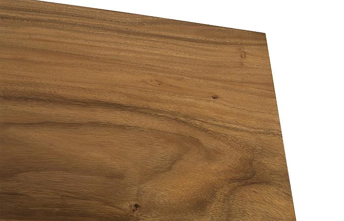 Iron Frame Standing Desk with Drawers, Natural, Bar Height