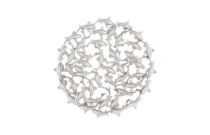 Koi Wall Art, Silver Leaf